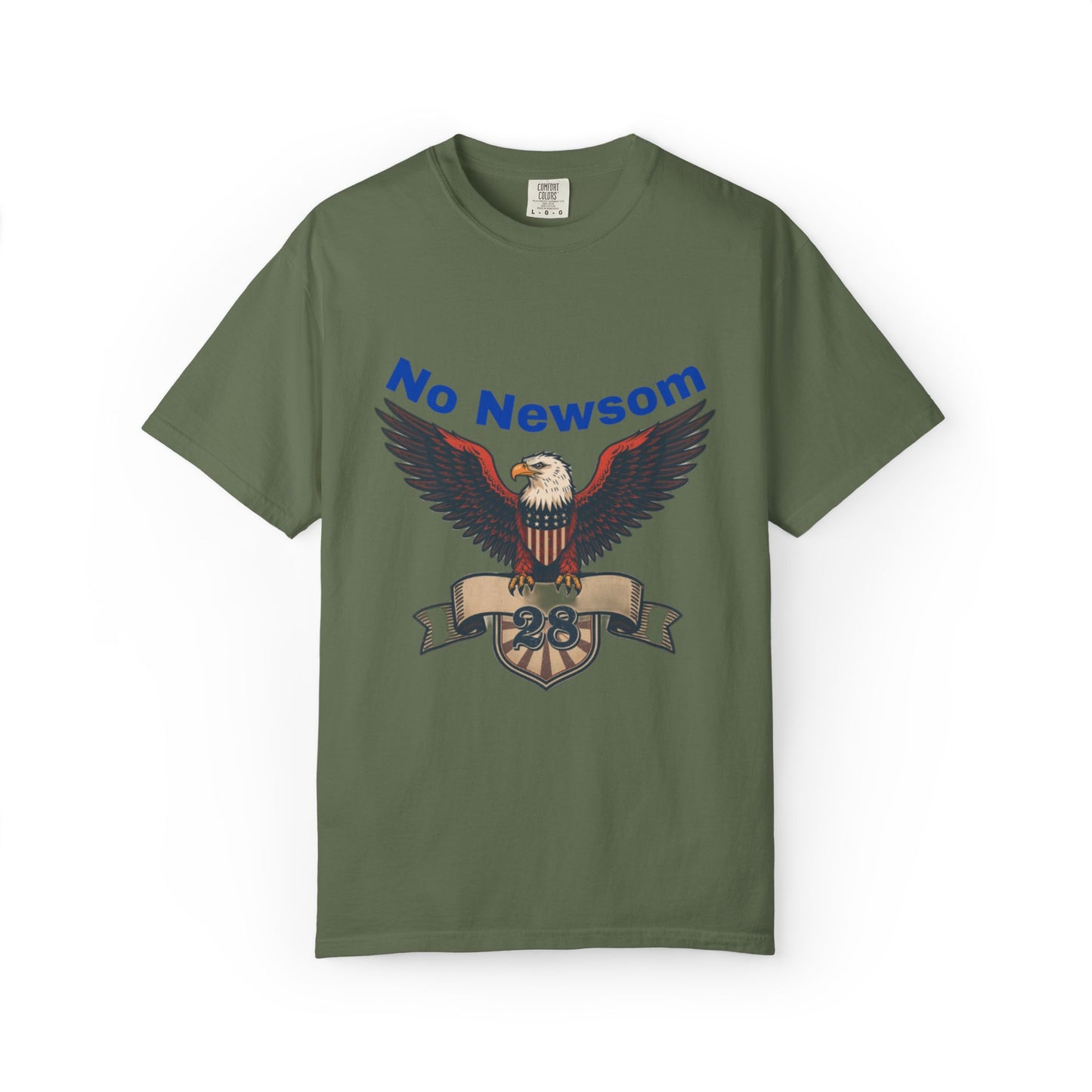 Eagle Emblem Garment-Dyed T-Shirt, Comfortable Vintage Tee, Patriotic Apparel, Casual Wear, Perfect Gift for Veterans
