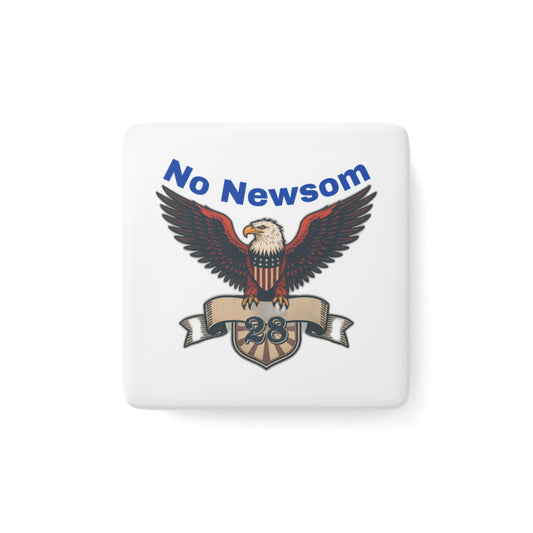 Patriotic Eagle Porcelain Magnet, Square, Vintage Decor, Home Office Accessories, Gift for Political Enthusiasts, Americana