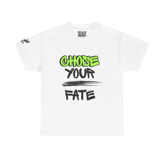 Unisex Heavy Cotton Tee - Choose Your Fate - Graphic T-Shirt, Casual Wear, Streetwear, Gift for Gamers, Festivals, Self-Expression