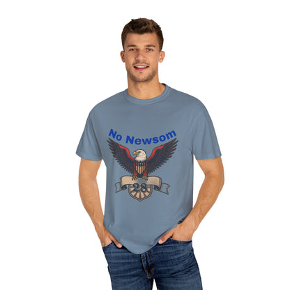Eagle Emblem Garment-Dyed T-Shirt, Comfortable Vintage Tee, Patriotic Apparel, Casual Wear, Perfect Gift for Veterans
