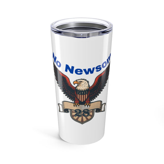 No Newsom Eagle 20oz Tumbler - Political Mug, Travel Cup, Gift for Activists, Stainless Steel, Party Favor, Custom Drinkware