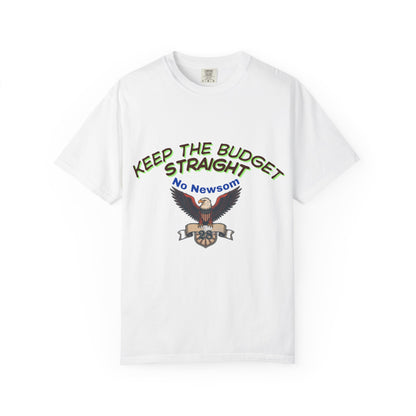 Political Statement T-Shirt | Keep The Budget Straight | Unisex Casual Tee, Activist Apparel, Gift for Supporters, Campaign Merchandise