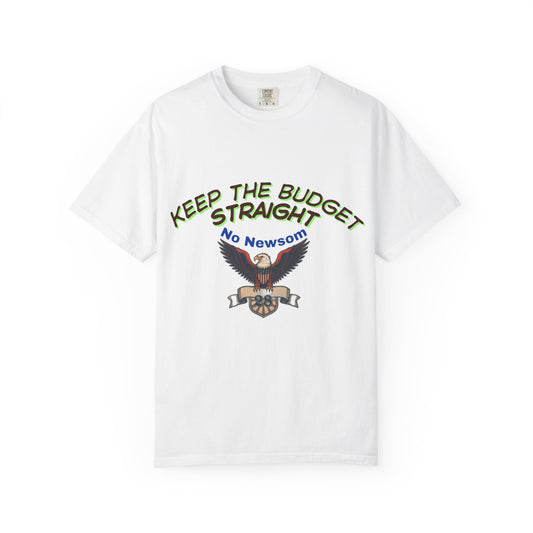 Political Statement T-Shirt | Keep The Budget Straight | Unisex Casual Tee, Activist Apparel, Gift for Supporters, Campaign Merchandise