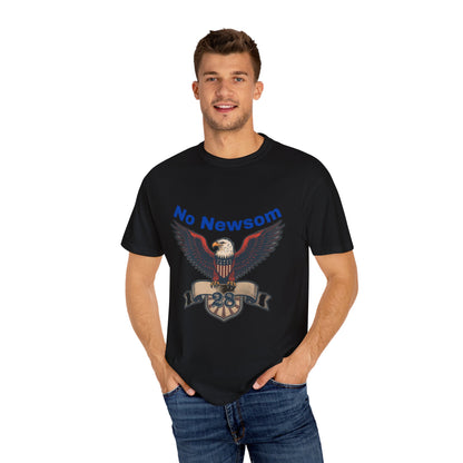 Eagle Emblem Garment-Dyed T-Shirt, Comfortable Vintage Tee, Patriotic Apparel, Casual Wear, Perfect Gift for Veterans