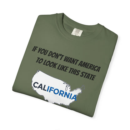 Unisex Graphic Tee, California State T-Shirt, Political Statement Shirt, Gift for Activists, Casual Wear, Summer Essential