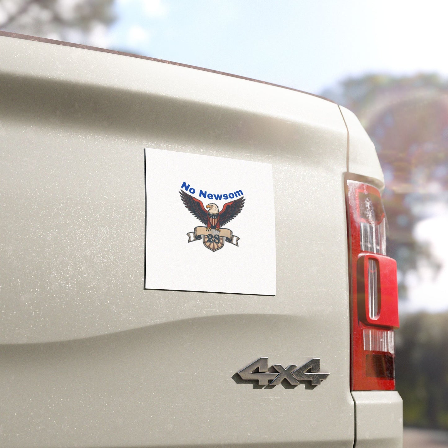 Patriotic Car Magnet, No Newsom Eagle Design, Political Statement, Car Decal, Vehicle Accessory, Gift for Activists, US Pride