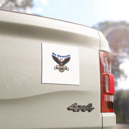 Patriotic Car Magnet, No Newsom Eagle Design, Political Statement, Car Decal, Vehicle Accessory, Gift for Activists, US Pride