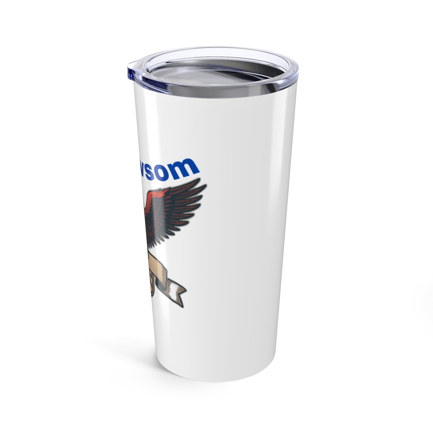 No Newsom Eagle 20oz Tumbler - Political Mug, Travel Cup, Gift for Activists, Stainless Steel, Party Favor, Custom Drinkware