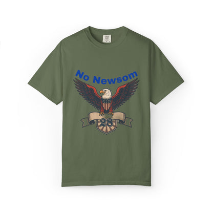 Eagle Emblem Garment-Dyed T-Shirt, Comfortable Vintage Tee, Patriotic Apparel, Casual Wear, Perfect Gift for Veterans