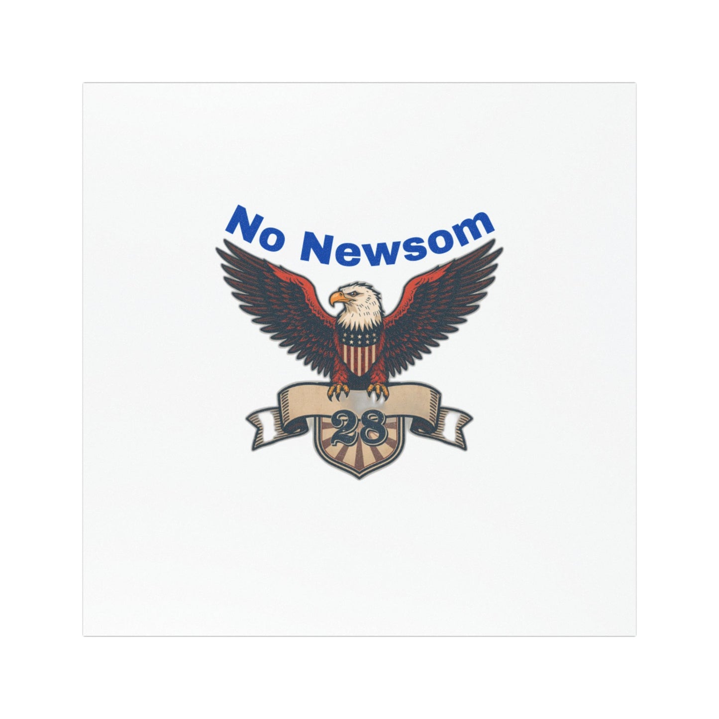 Patriotic Car Magnet, No Newsom Eagle Design, Political Statement, Car Decal, Vehicle Accessory, Gift for Activists, US Pride
