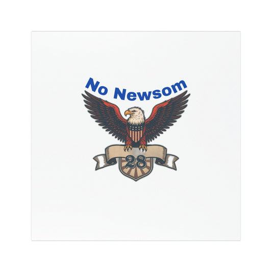 Patriotic Car Magnet, No Newsom Eagle Design, Political Statement, Car Decal, Vehicle Accessory, Gift for Activists, US Pride