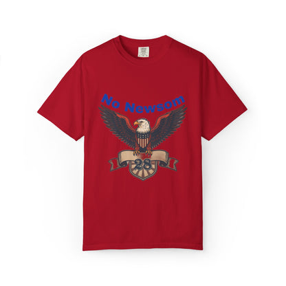 Eagle Emblem Garment-Dyed T-Shirt, Comfortable Vintage Tee, Patriotic Apparel, Casual Wear, Perfect Gift for Veterans